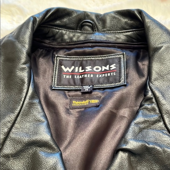 VTG Wilsons Black Leather Jacket M - Picture 2 of 6